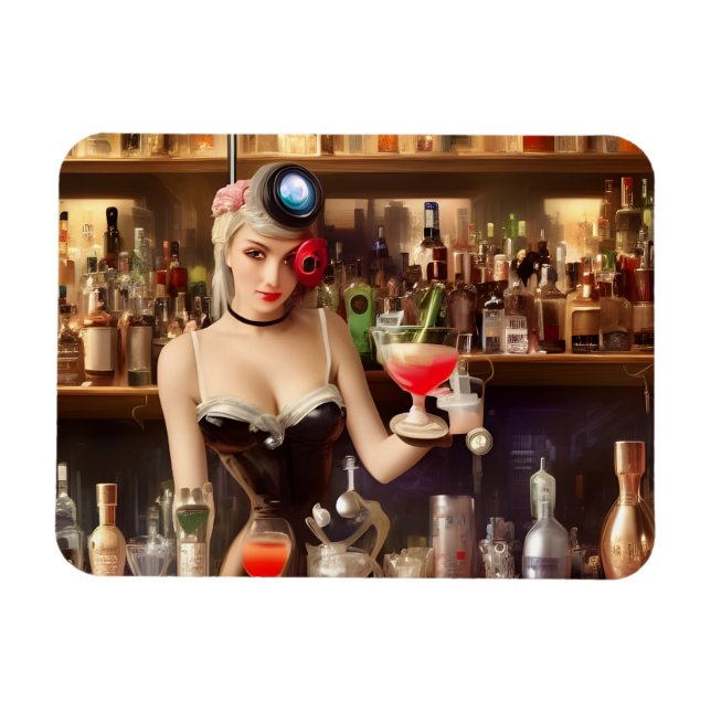 Beautiful Bartender Magnet (Horizontal)
