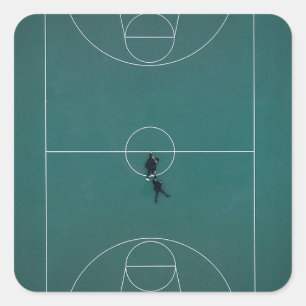 Beautiful Basketball Design Square Sticker