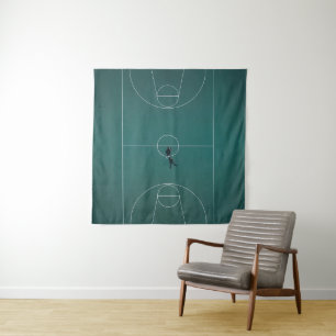 Beautiful Basketball Design Tapestry