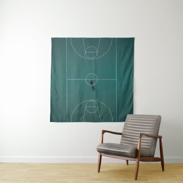 Beautiful Basketball Design Tapestry (In Situ)