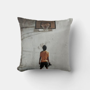 Beautiful Basketball Photography Throw Pillow