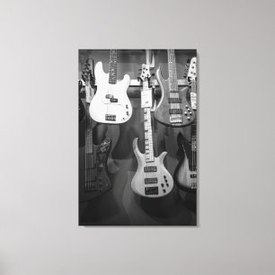 Beautiful Bass Guitar Canvas Print