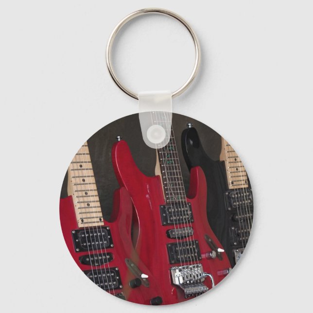 Beautiful Bass Guitar Keychain (Front)