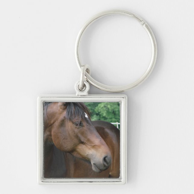 Beautiful Bay Horse Keychain (Front)