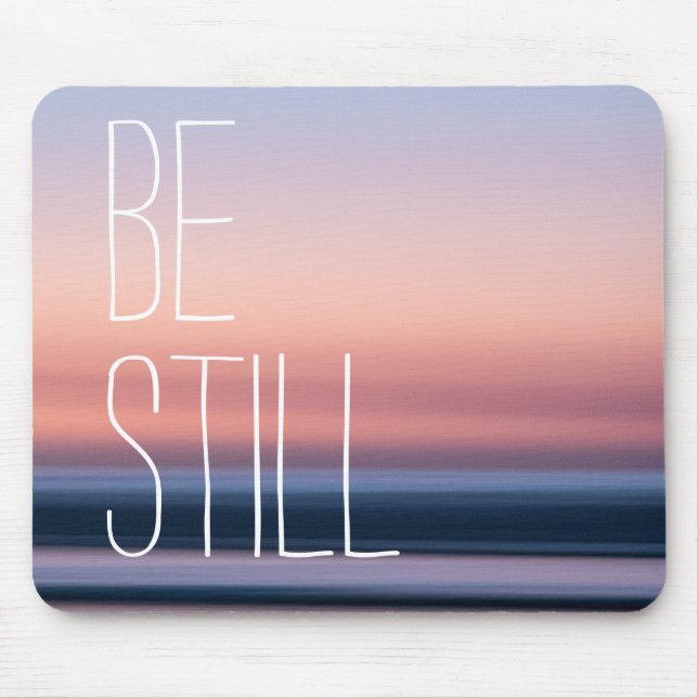 Beautiful Be Still Ocean Sunset Scenery Mouse Pad (Front)