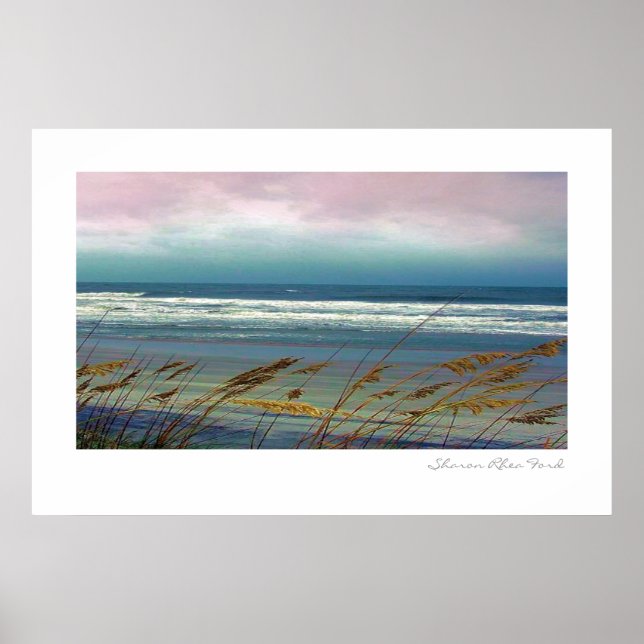 Beautiful Beach and Ocean Photography by srf Poster (Front)