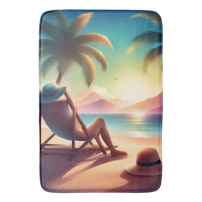 beautiful beach bath mat (Front Vertical)