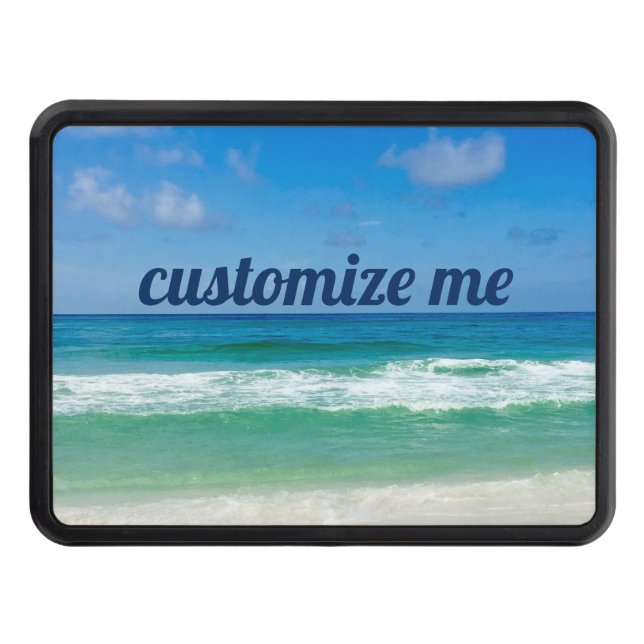 Beautiful Beach Custom Seaside Photography Trailer Hitch Cover (Front)