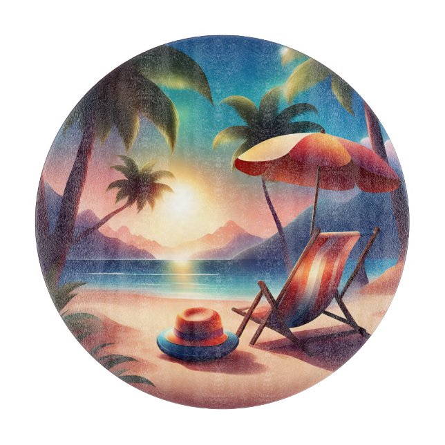 beautiful beach cutting board (Front)