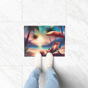 beautiful beach doormat