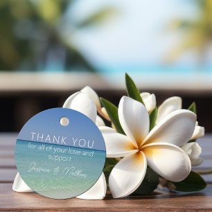 Beautiful Beach Horizon Personalized Wedding Favour Tags