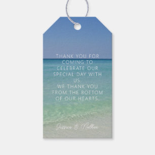  Beautiful Beach Horizon Personalized Wedding Gift Tags