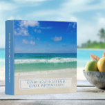 Beautiful Beach House Custom Guest Information Binder<br><div class="desc">A beautiful ocean photograph taken in the ideal vacation destination of Destin, Florida makes a pretty personalized beach house guest information binder. The gorgeous green waters of Sandestin wash up to the sandy seashore underneath serene blue skies to make the perfect scenic vacation photo book for your tropical island vacation...</div>