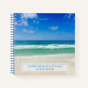 Beautiful Beach House Personalized Guest Notebook