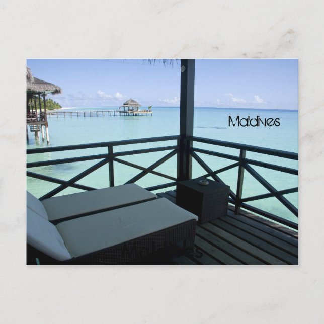 Beautiful beach in maldives postcard (Front)