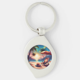 beautiful beach keychain