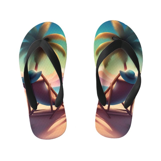 beautiful beach kid's flip flops (Footbed)