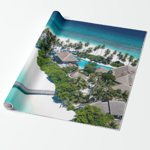 Beautiful Beach Landscape Wrapping Paper