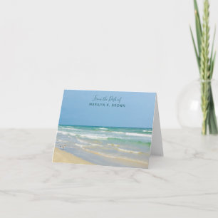 Beautiful Beach Photo Custom Seashore Folded Note Card