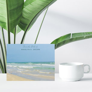 Beautiful Beach Photo Custom Seashore Stationery Card
