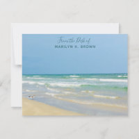 Beautiful Beach Photo Custom Seashore Stationery