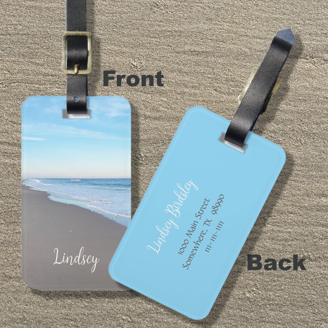 Beautiful Beach Photo Luggage Tag (Creator Uploaded)