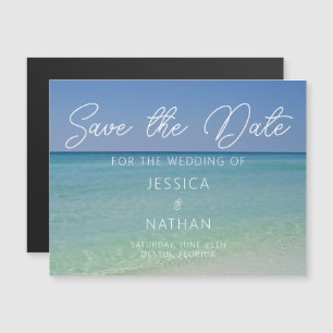 Beautiful Beach Photography Magnetic Save the Date