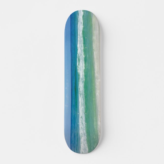 Beautiful Beach Photography Ocean Waves Skateboard (Front)