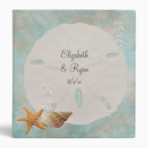 Beautiful Beach, Sand Dollar, Shells, Custom Binder