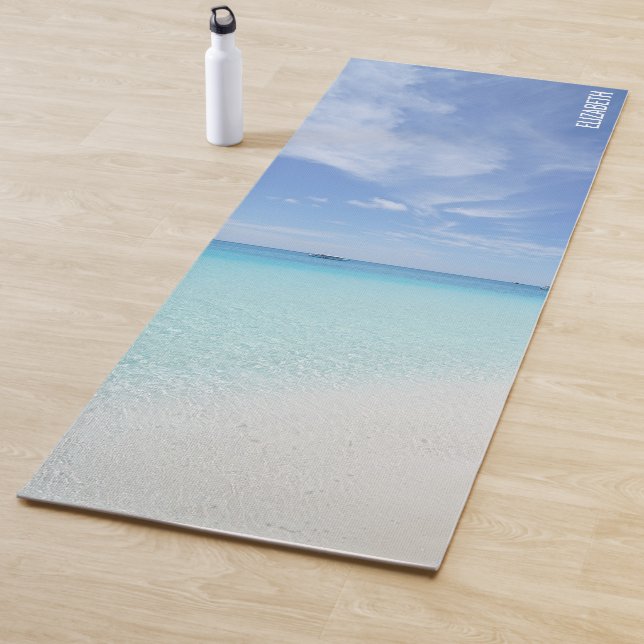 Beautiful Beach Scene Personalized Yoga Mat (In Situ)