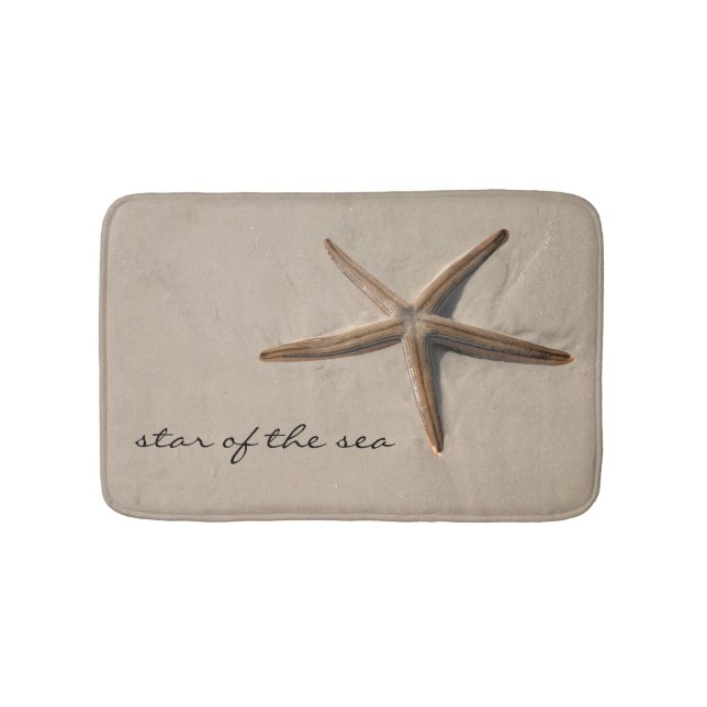 Beautiful Beach Starfish Bath Mat (Front)