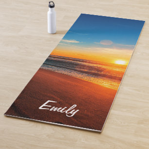 Beautiful beach Sunrise Sea Scenic Personalized  Yoga Mat