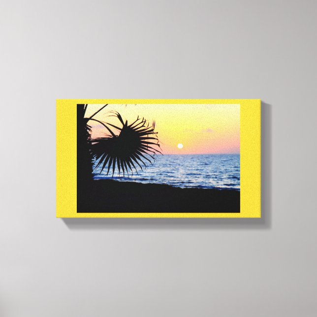 BEAUTIFUL BEACH SUNSET CANVAS PRINT (Front)