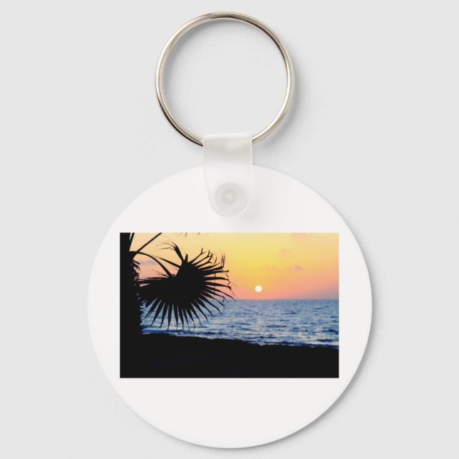 BEAUTIFUL BEACH SUNSET KEYCHAIN (Front)