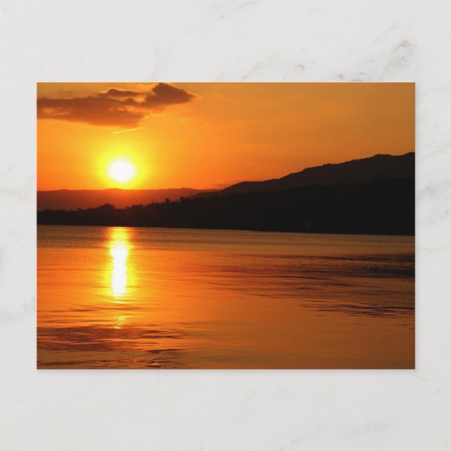 Beautiful Beach Sunset Postcard (Front)