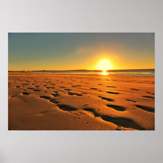 Beautiful Beach Sunset Poster (Front)