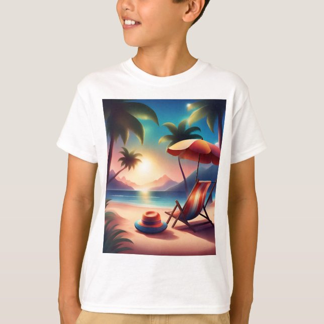 beautiful beach T-Shirt (Front)