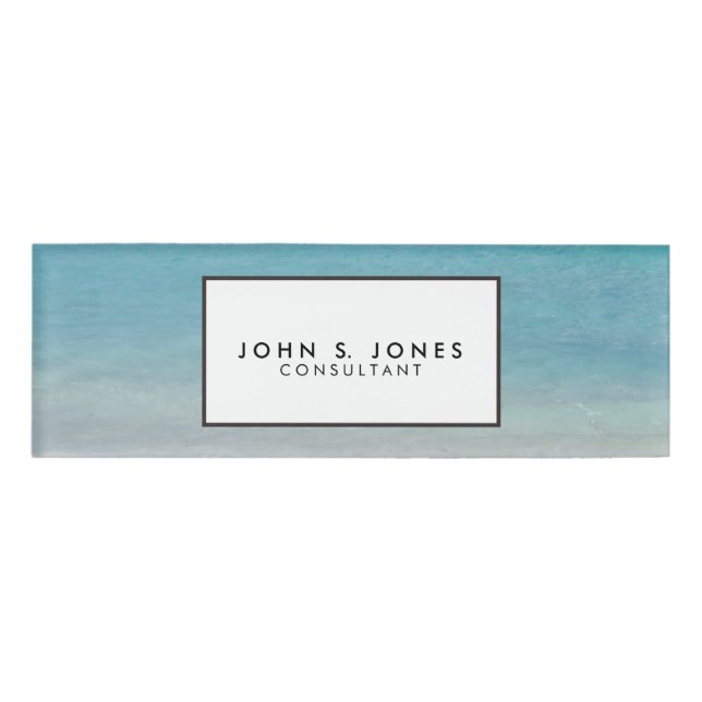 Beautiful Beach | Turks and Caicos Photo Name Tag (Front)