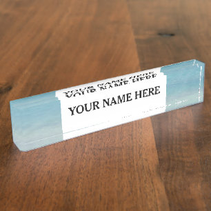 Beautiful Beach   Turks and Caicos Photo Nameplate