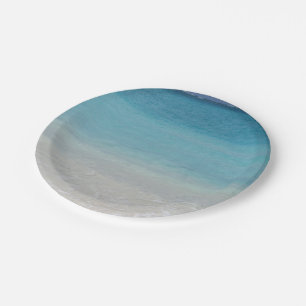 Beautiful Beach   Turks and Caicos Photo Paper Plate