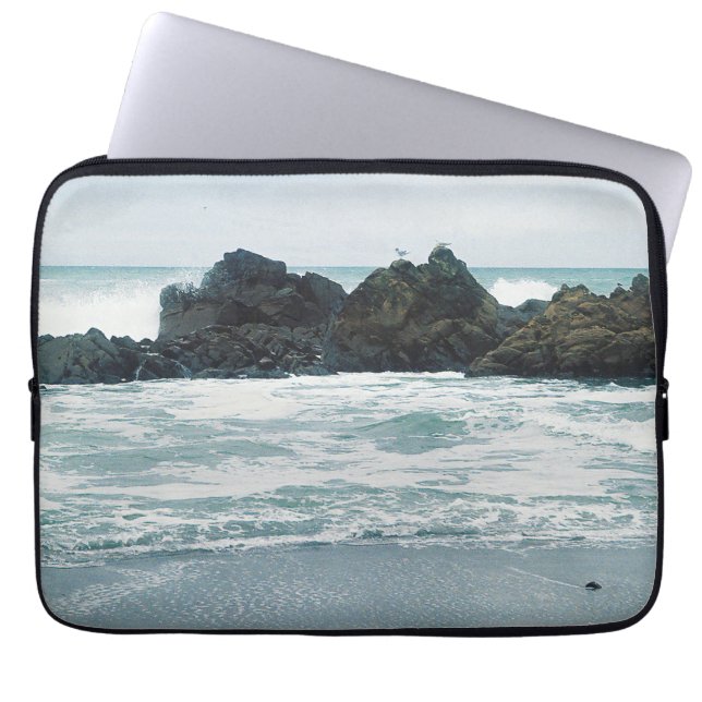 Beautiful beach view...... laptop sleeve (Front)