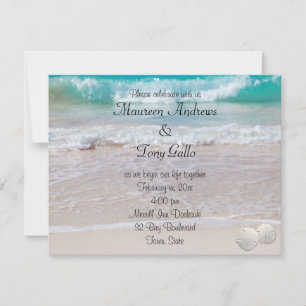 Beautiful, Beach Wedding Invitation