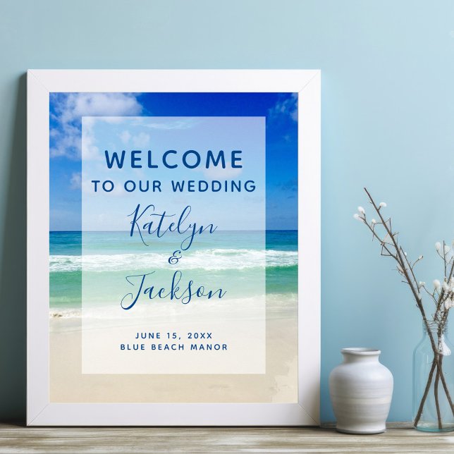 Beautiful Beach Welcome to our Wedding Poster (Creator Uploaded)