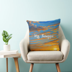 Beautiful beaches of Bermuda Throw Pillow