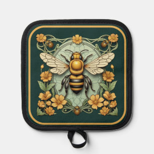 Beautiful Bee Art Nouveau Style Pot Holder