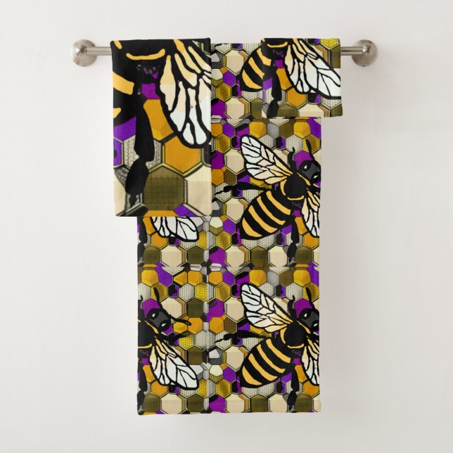 Beautiful Bee Bath Towel Set (Insitu)