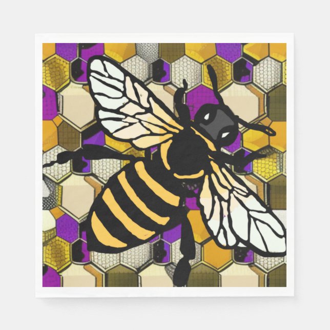 Beautiful Bee Napkin (Front)