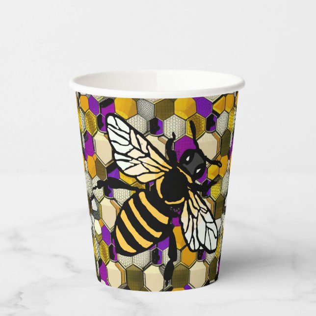 Beautiful Bee Paper Cups (Left)
