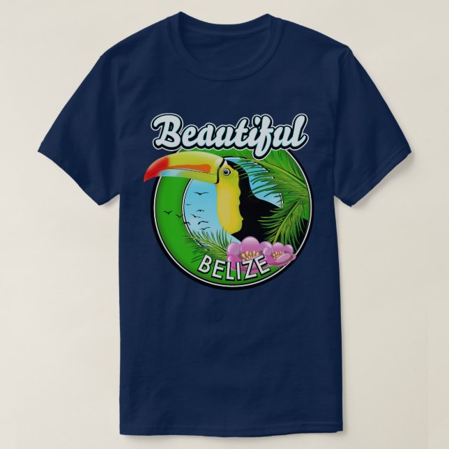 Beautiful Belize retro toucan T-Shirt (Design Front)