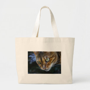 Beautiful Bengal Cat Large Tote Bag